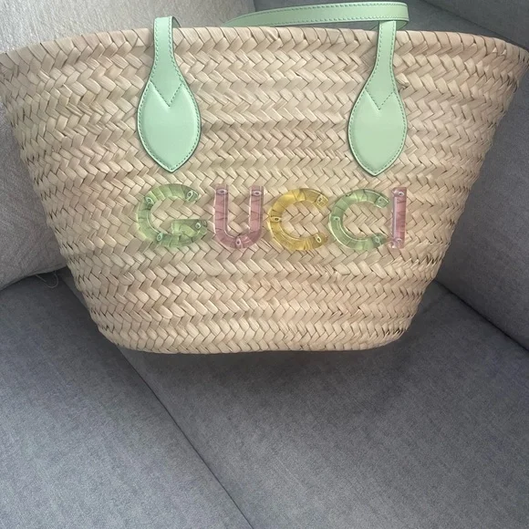 Gucci Summer Raffia Tote - Picture 8 of 11